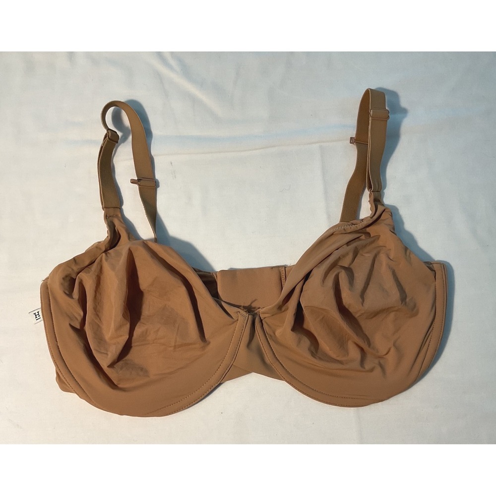 Harper Wilde The Base Underwire Bra Tan Nude 36DD/E Unlined Microfiber J-Hook